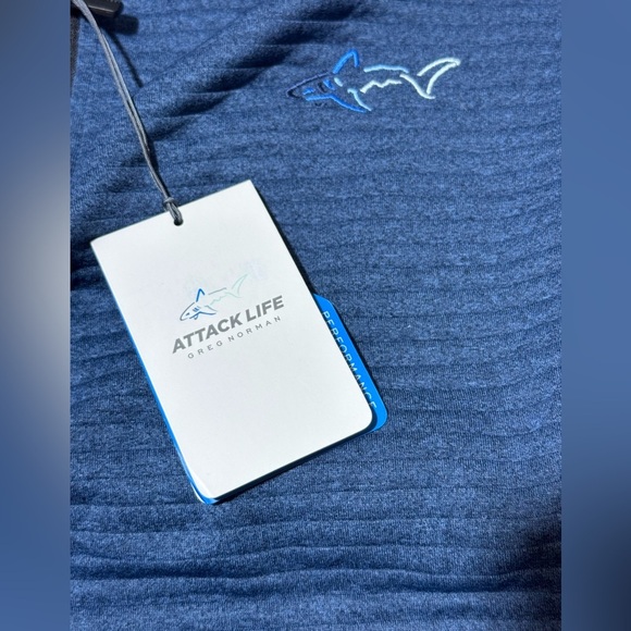 Greg Norman Attack life Mens Colorblock Long Sleeves 1/4 Zip Pullover Small NWT - Picture 4 of 11